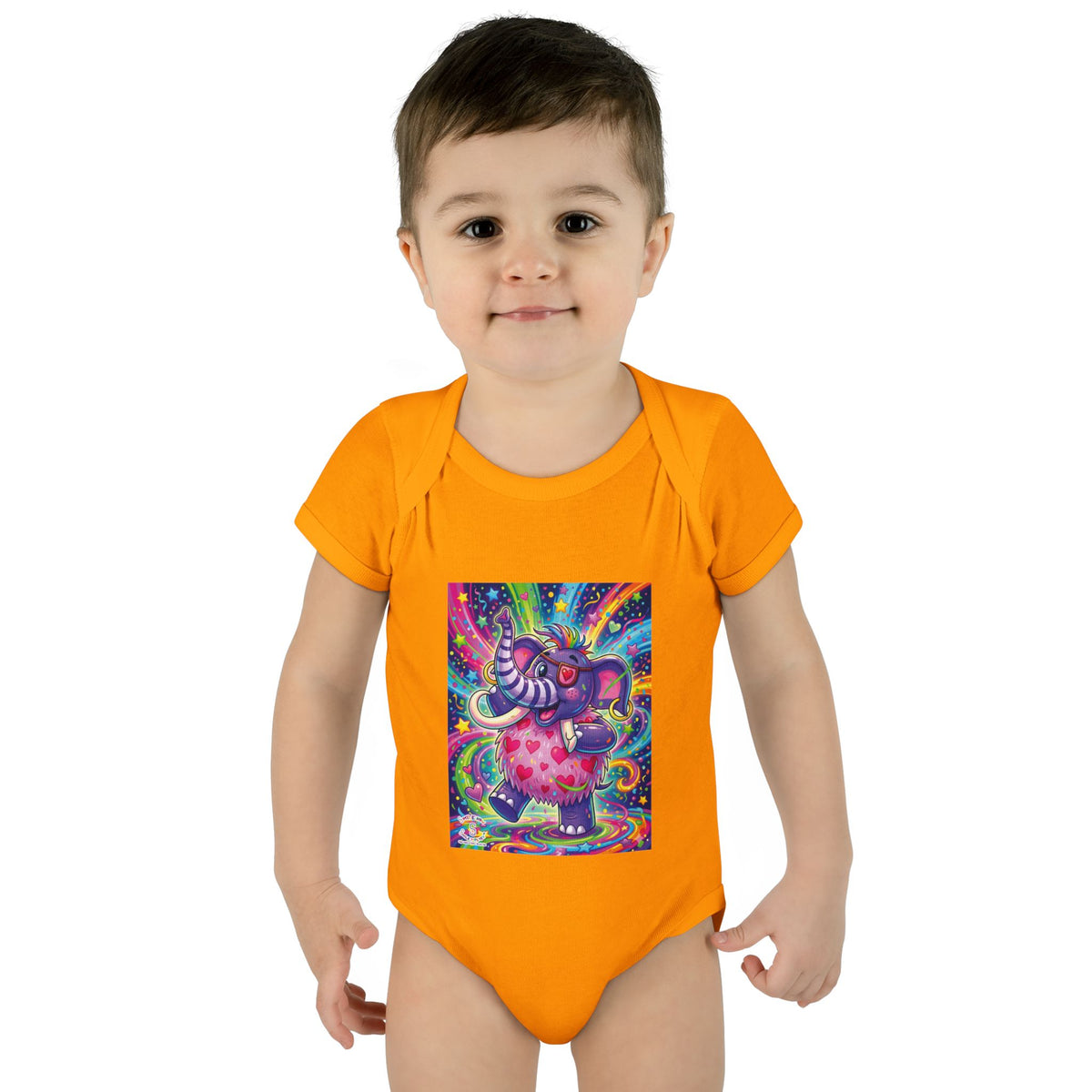 Piklez™ Infant Baby Rib Bodysuit – "Born to Celebrate!" Graphic | Smile Universe Collection