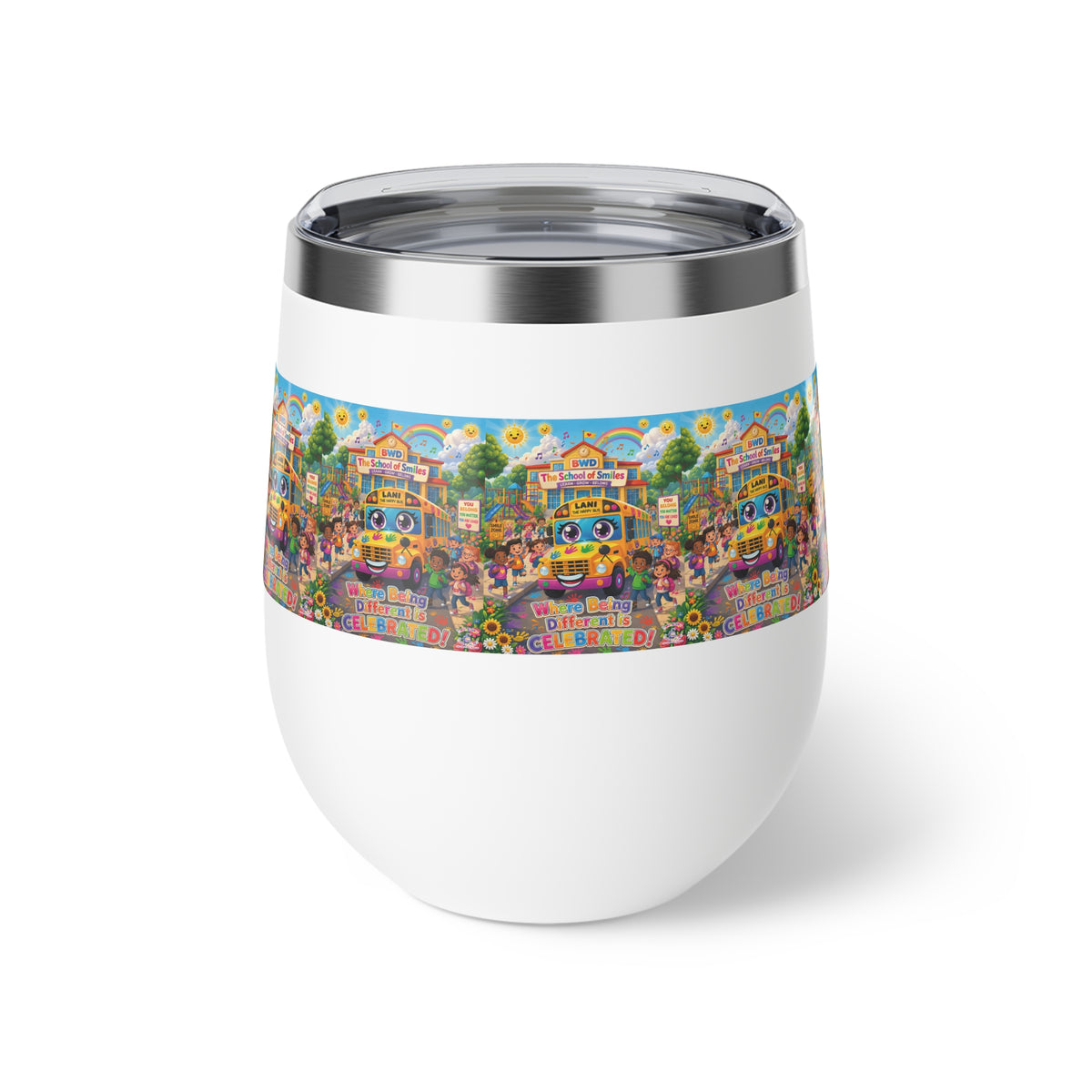 Lani™ 12oz Copper Vacuum Insulated Cup – "Where Being Different is CELEBRATED!" Graphic