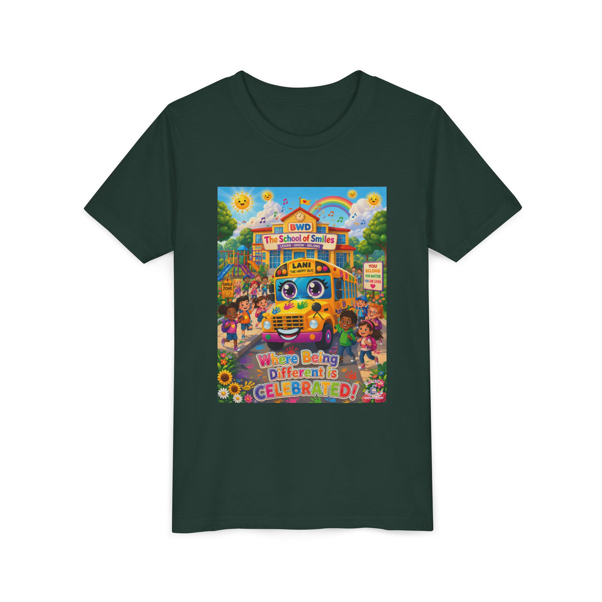 Lani™ Youth Short Sleeve Tee – "Where Being Different is CELEBRATED!" Graphic Shirt