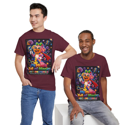Panz™ Unisex Heavy Cotton™ Tee – "My Mind is Full of Magic" Graphic | Smile Universe Collection