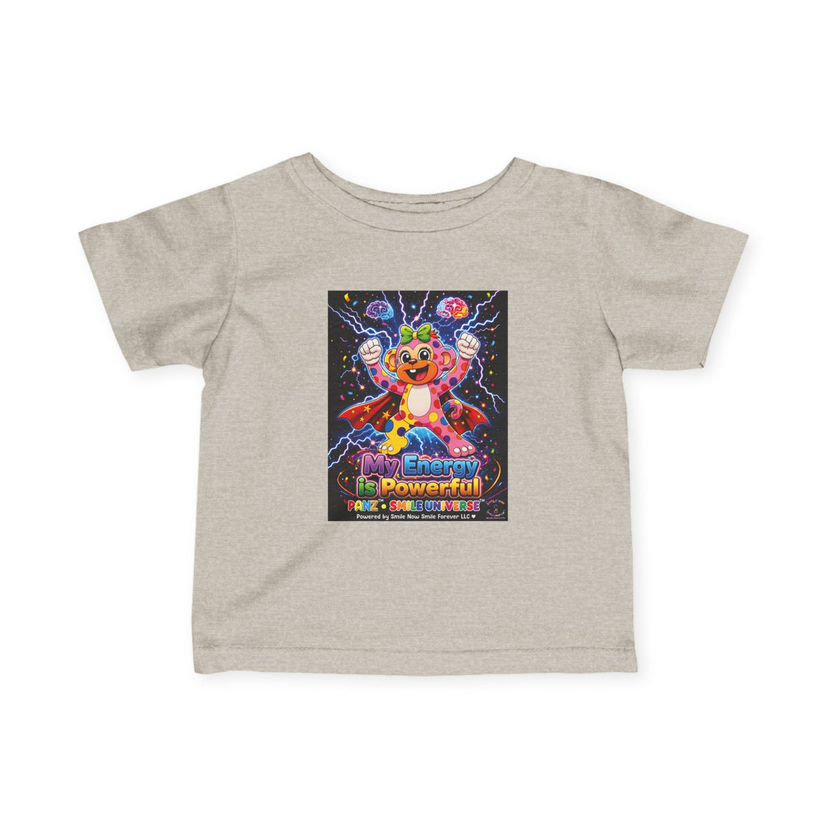 Panz™ Infant Fine Jersey Tee – "My Energy is Powerful" Graphic Tee | Smile Universe Collection