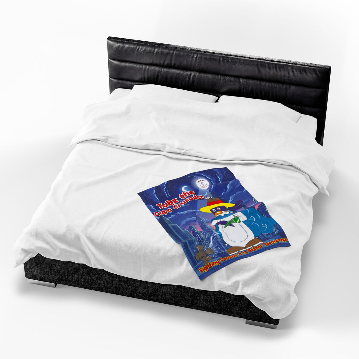 TuBz™ Velveteen Plush Blanket – "Fighting Causes 4 a Better Tomorrow" Graphic | Smile Universe Collection