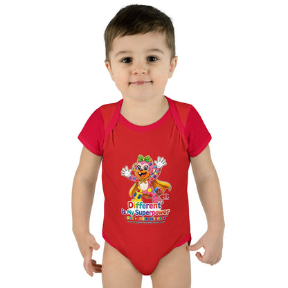 Panz™ Infant Baby Rib Bodysuit – "Different is My Superpower" Graphic | Smile Universe Collection