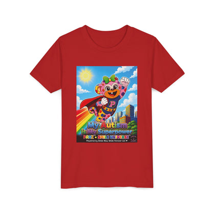 Panz™ Youth Short Sleeve Tee – "My Autism is My Superpower" Graphic | Smile Universe Collection
