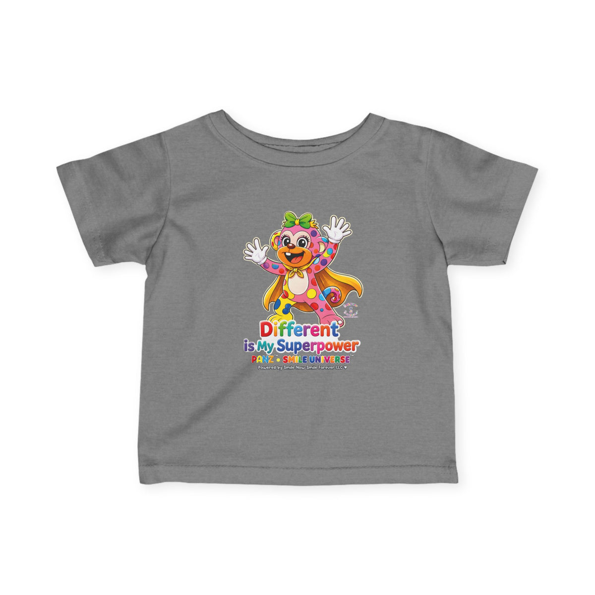 Panz™ Infant Fine Jersey Tee – "Different is My Superpower" Graphic | Smile Universe Collection