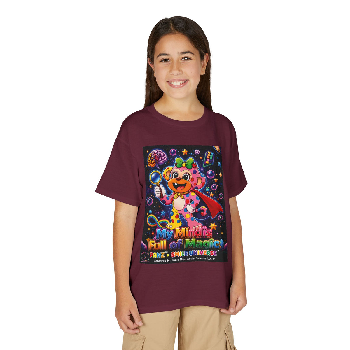 Panz™ Youth DryBlend® T-Shirt – "My Mind is Full of Magic" Graphic | Smile Universe Collection