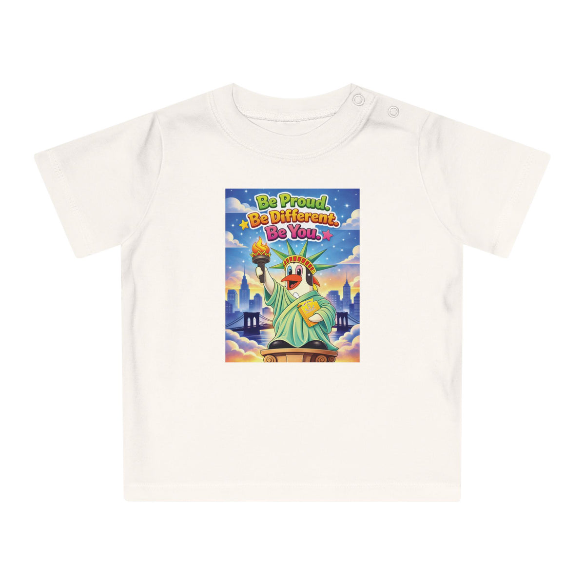TuBz™ "Be Proud. Be Different. Be You." Baby T- Shirt - Cute Inspirational Infant Tee