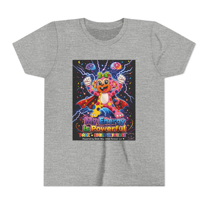 Panz™ Youth Short Sleeve Tee – "My Energy is Powerful" Graphic Tee | Smile Universe Collection