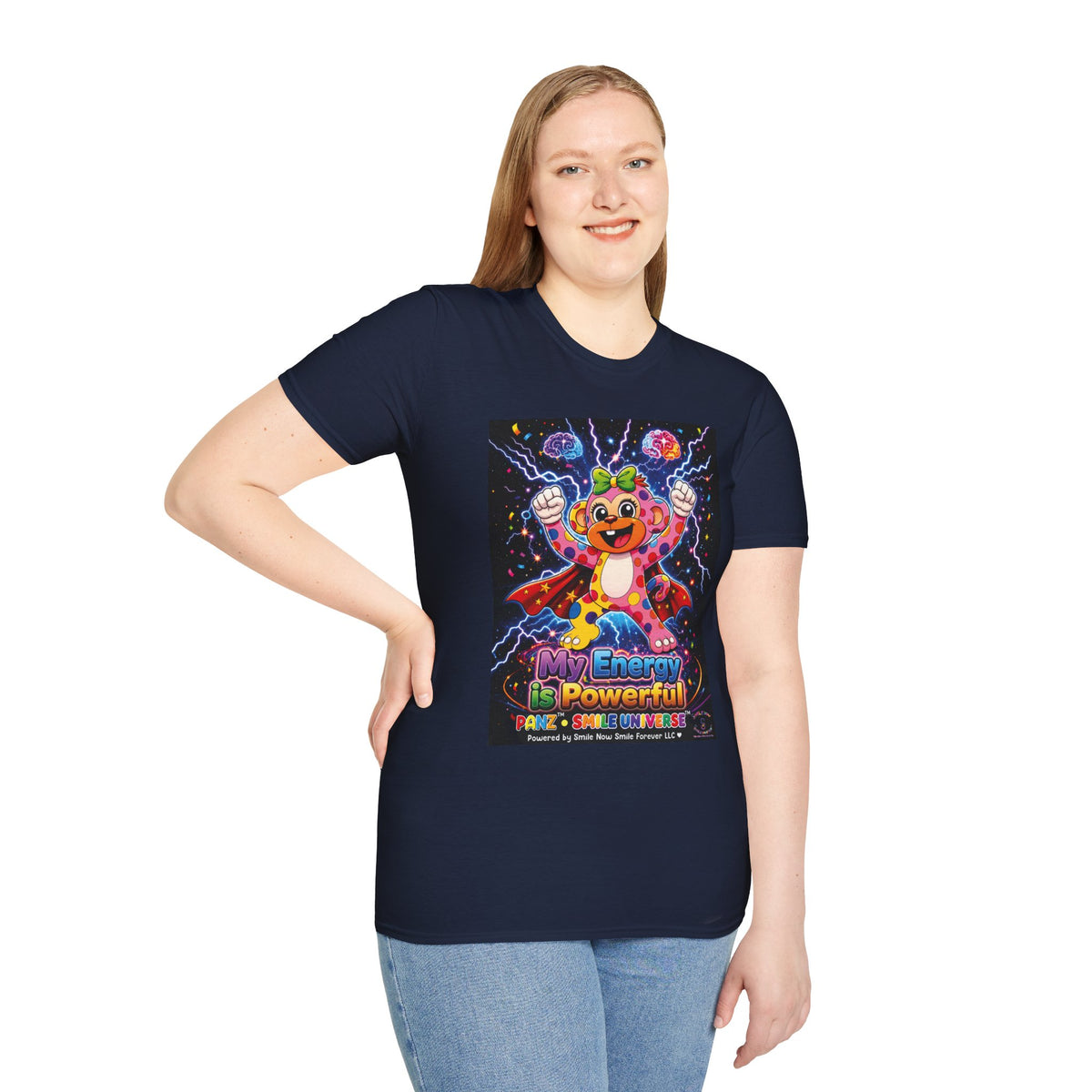 Panz™ Unisex Softstyle T-Shirt  for Adult– "My Energy is Powerful" Graphic Tee | Smile Universe Collection
