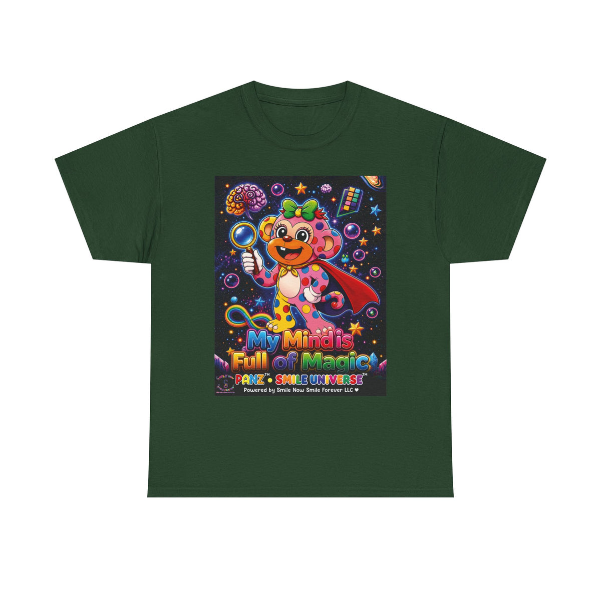 Panz™ Unisex Heavy Cotton™ Tee – "My Mind is Full of Magic" Graphic | Smile Universe Collection