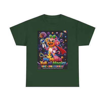 Panz™ Unisex Heavy Cotton™ Tee – "My Mind is Full of Magic" Graphic | Smile Universe Collection