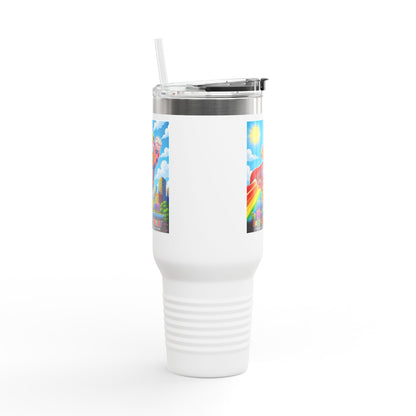 Panz™ 40oz Insulated Travel Mug – "My Autism is My Superpower" Graphic | Smile Universe Collection
