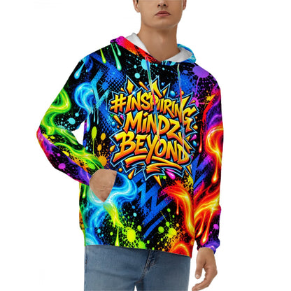 BWD “Inspiring Mindz Beyond™” Men’s AOP Pullover Hoodie — Neon Flow