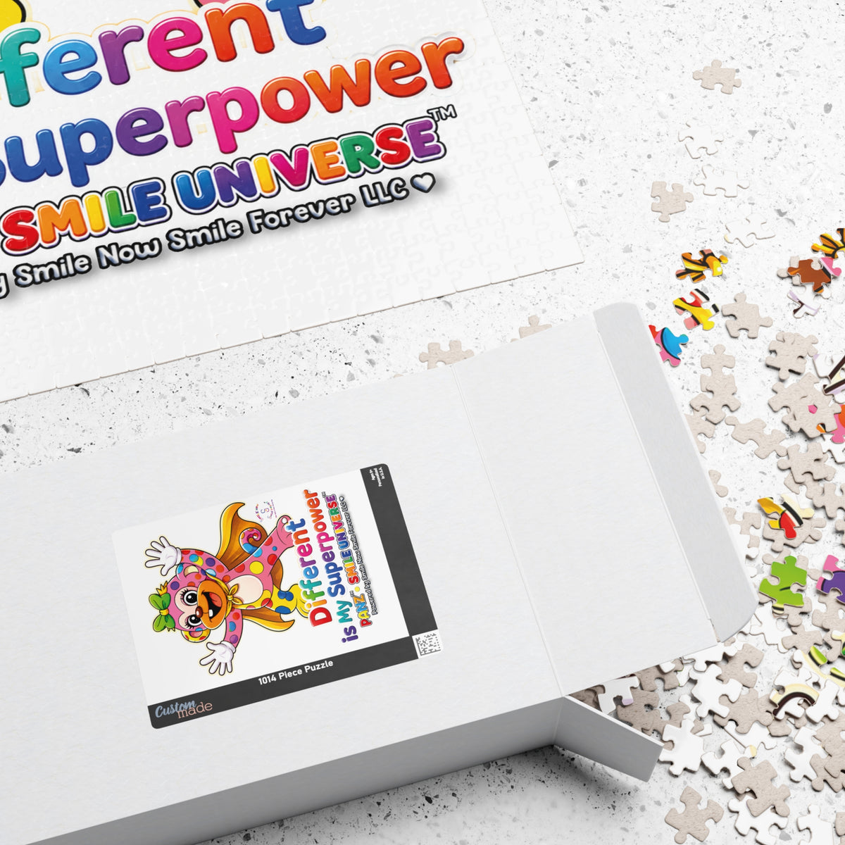 Panz™ Puzzle (110, 252, 520 & 1014-piece) – "Different is My Superpower" Graphic | Smile Universe Collection