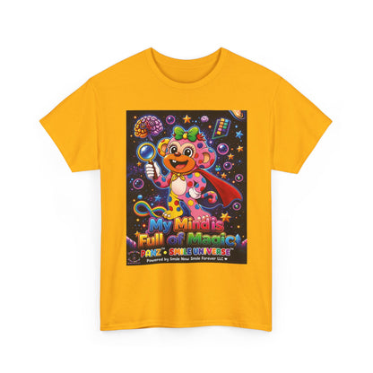 Panz™ Unisex Heavy Cotton™ Tee – "My Mind is Full of Magic" Graphic | Smile Universe Collection