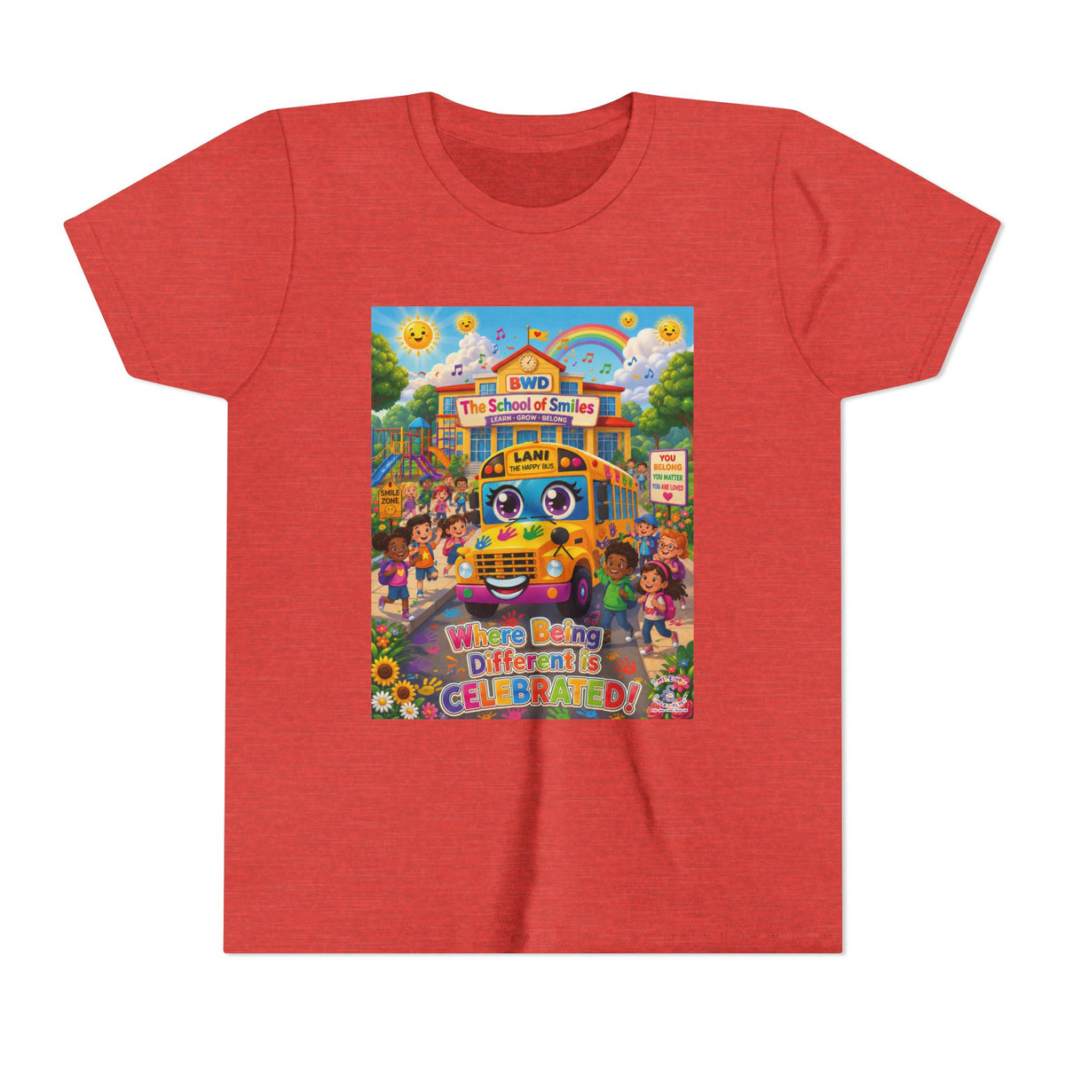 Lani™ Youth Short Sleeve Tee – "Where Being Different is CELEBRATED!" Graphic Shirt