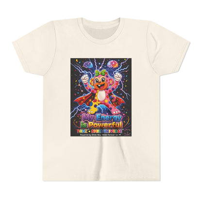 Panz™ Youth Short Sleeve Tee – "My Energy is Powerful" Graphic Tee | Smile Universe Collection