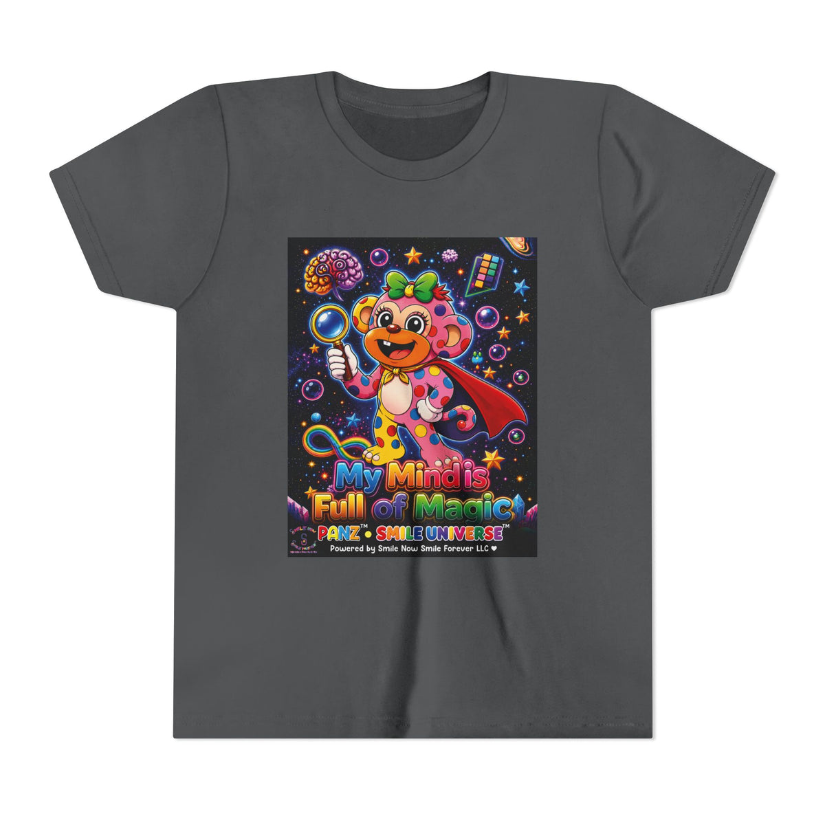 Panz™ Youth Short Sleeve Tee – "My Mind is Full of Magic" Graphic | Smile Universe Collection