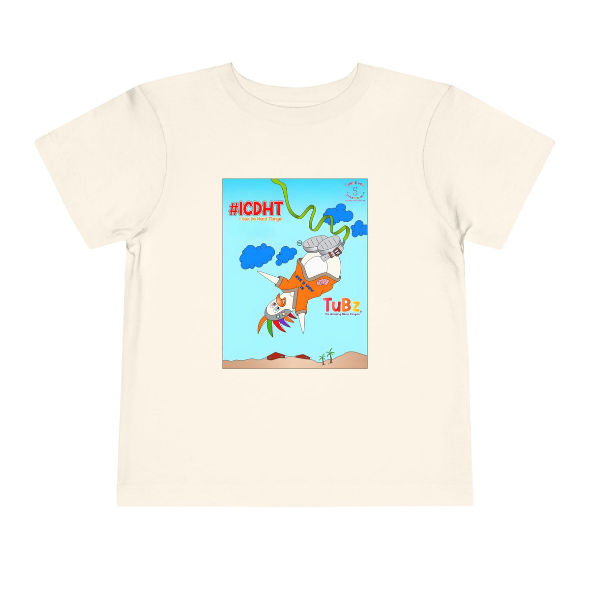 TuBz™ "I Can Do Hard Things" Toddler T-Shirt | Toddler Short Sleeve Tee  - Positive Kids Graphic Tee