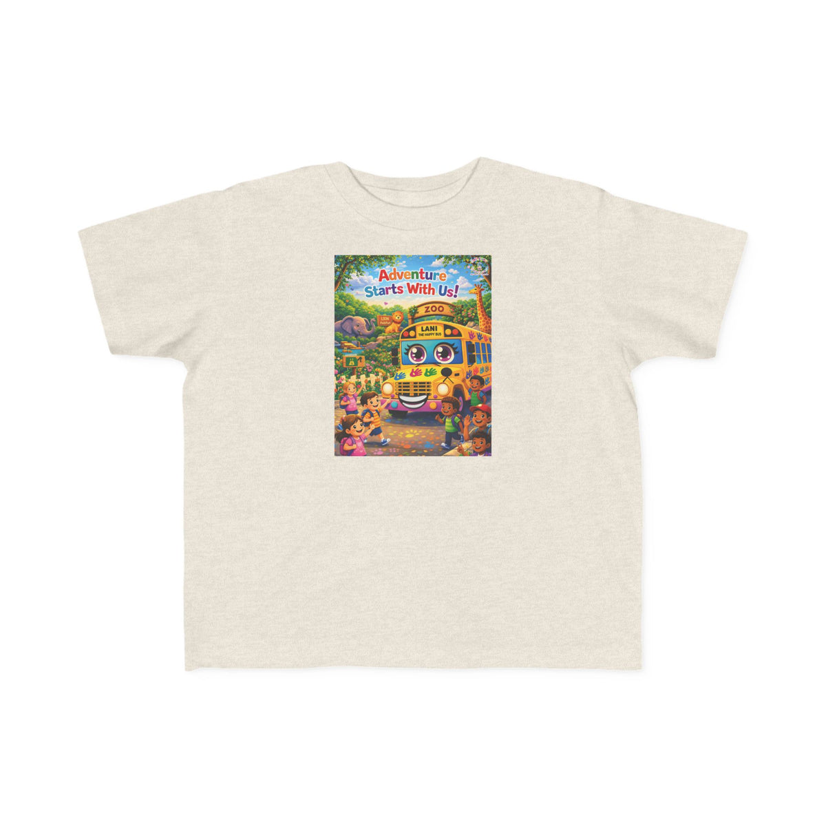 Lani™ Toddler's Fine Jersey Tee – "Adventure Starts With Us!" Graphic