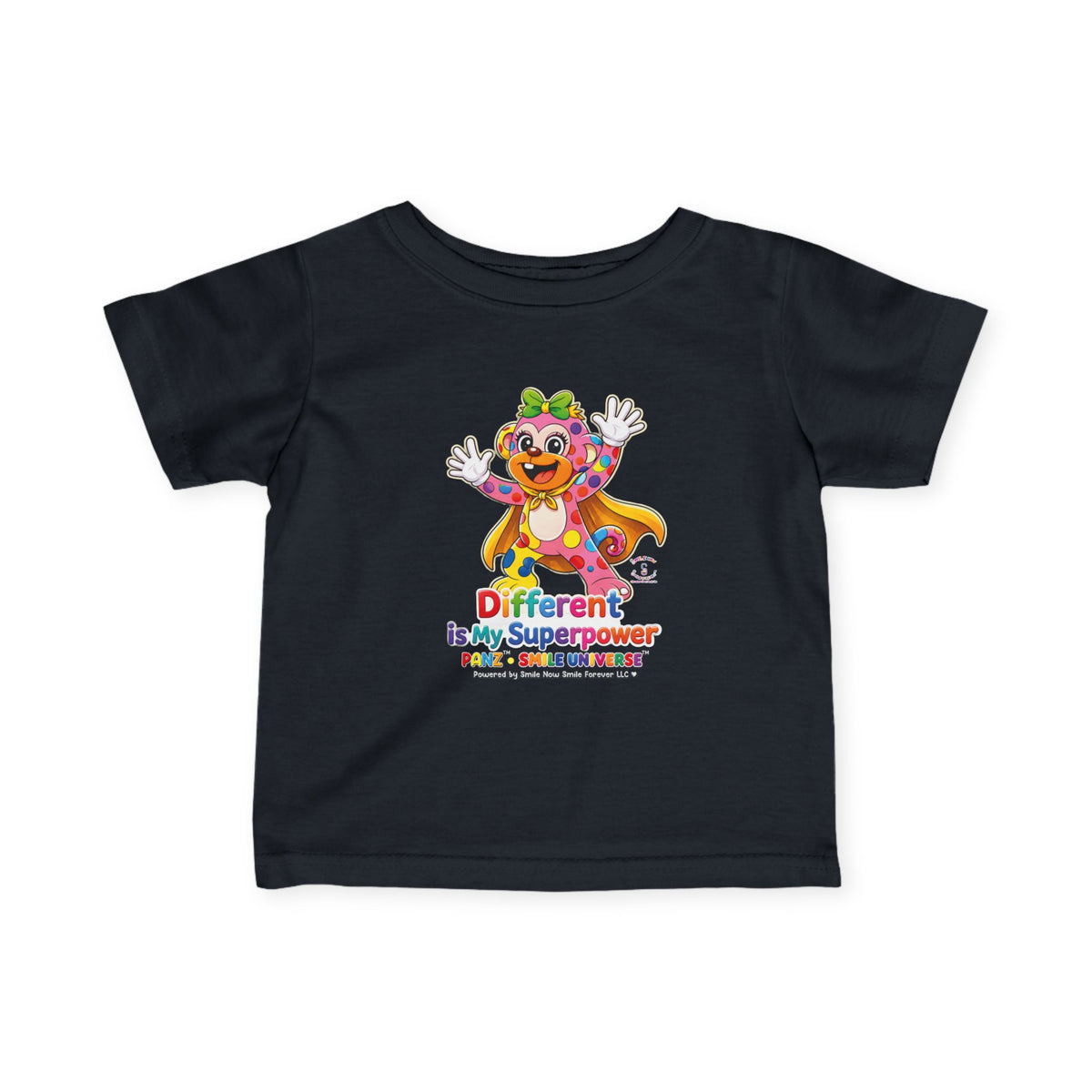 Panz™ Infant Fine Jersey Tee – "Different is My Superpower" Graphic | Smile Universe Collection