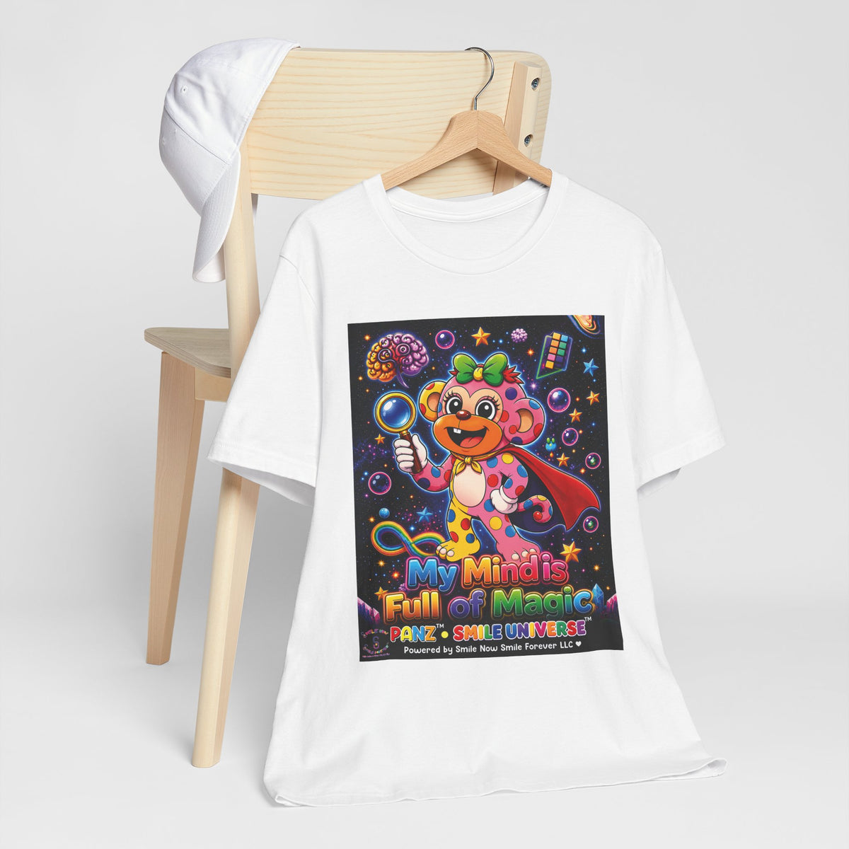Panz™ Unisex Jersey Short Sleeve Tee – "My Mind is Full of Magic" Graphic | Smile Universe Collection
