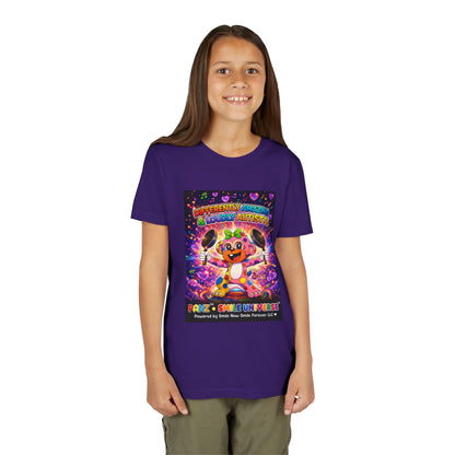 Panz™ Youth Short Sleeve Tee – "Differently Amazing & Loudly Autistic!" Graphic | Smile Universe Collection