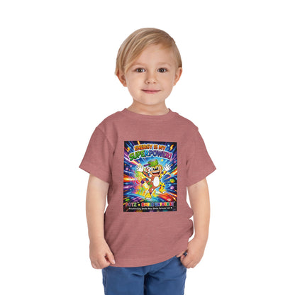 Potz™ Toddler Short Sleeve Tee – "Energy is My Superpower!" Graphic Tee | Smile Universe Collection