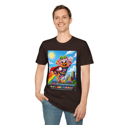Panz™ Unisex Softstyle T-Shirt – "My Autism is My Superpower" Graphic | Smile Universe Collection