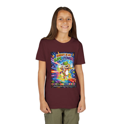 Potz™ Youth Short Sleeve Tee – "Energy is My Superpower!" Graphic Tee | Smile Universe Collection