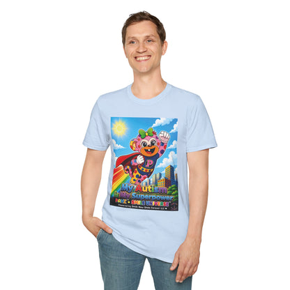 Panz™ Unisex Softstyle T-Shirt – "My Autism is My Superpower" Graphic | Smile Universe Collection
