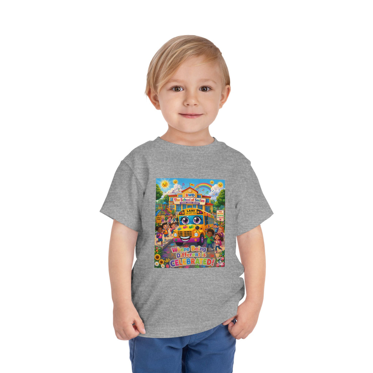 Lani™ Toddler Short Sleeve Tee – "Where Being Different is CELEBRATED!" Graphic Shirt