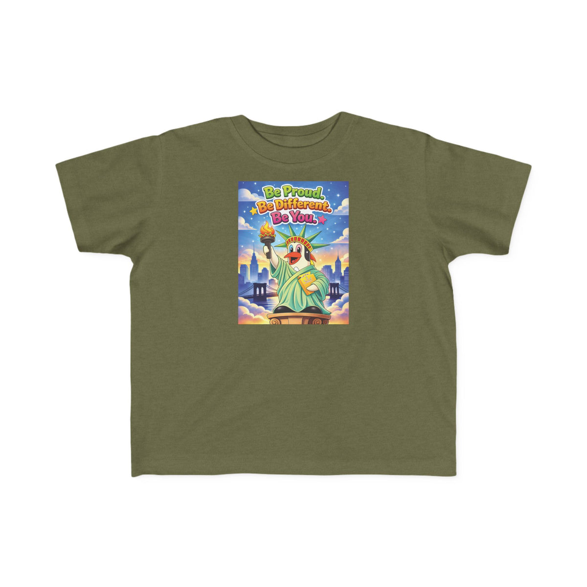 TuBz™ "Be Proud. Be Different. Be You." Kids T-Shirt - Inspirational Graphic Tee