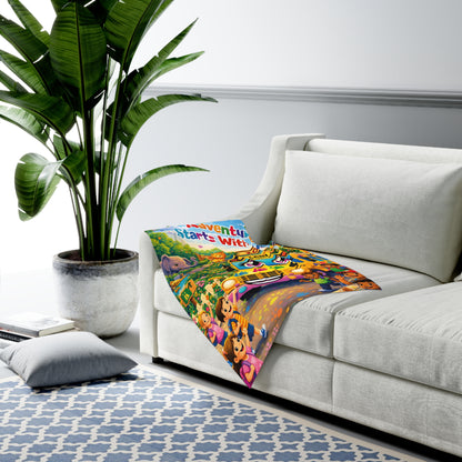 Lani™ Baby Swaddle Blanket – "Adventure Starts With Us!" Graphic