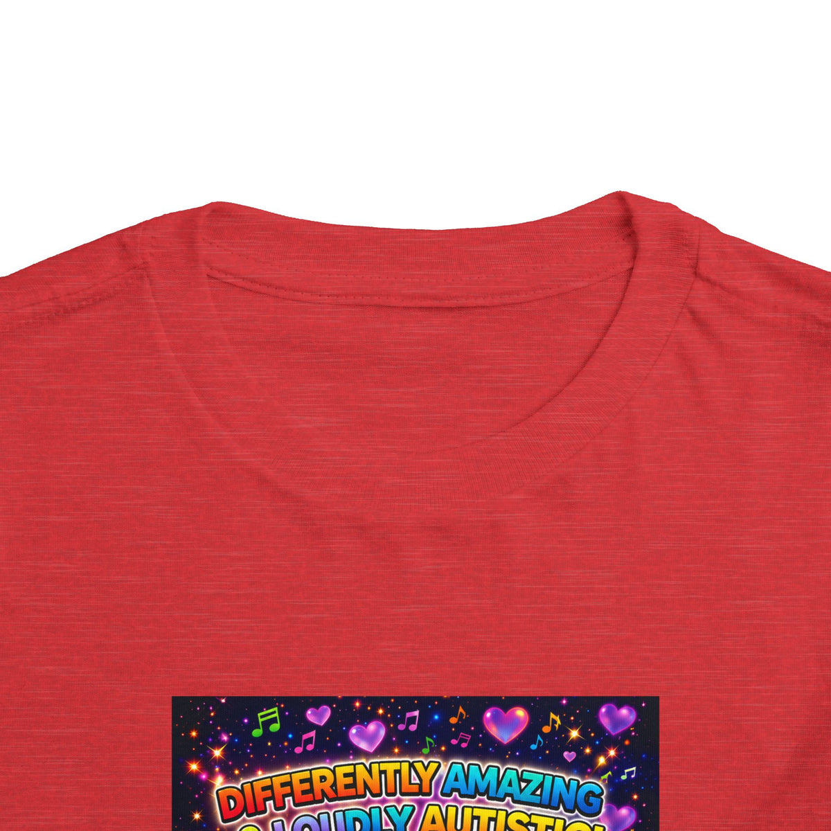 Panz™ Toddler Short Sleeve Tee – "Differently Amazing & Loudly Autistic!" Graphic | Smile Universe Collection