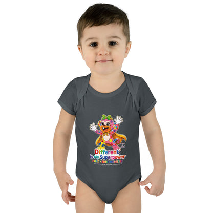 Panz™ Infant Baby Rib Bodysuit – "Different is My Superpower" Graphic | Smile Universe Collection