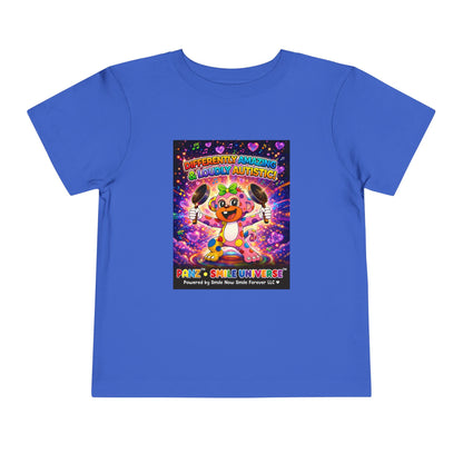 Panz™ Toddler Short Sleeve Tee – "Differently Amazing & Loudly Autistic!" Graphic | Smile Universe Collection