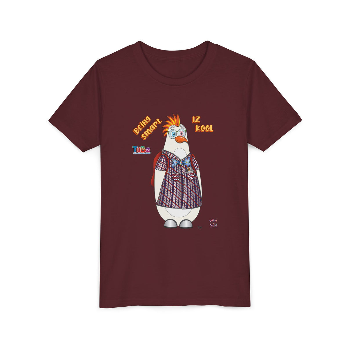 TuBz™ "Being Smart Iz Kool" Youth Graphic T-Shirt - Educational Kids Tee | TuBz4Kidz