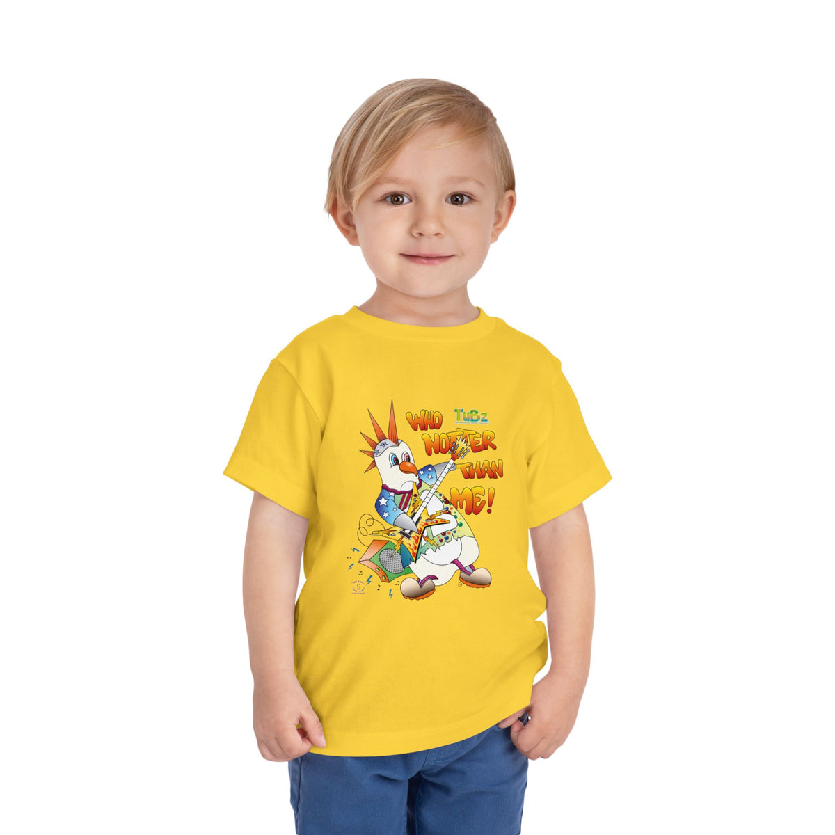TuBz™ Rockstar Kids T-Shirt - "Who Hotter Than Me!" Graphic Tee | Smile Universe TuBz4Kidz Collection