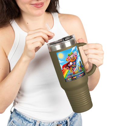 Panz™ 40oz Insulated Travel Mug – "My Autism is My Superpower" Graphic | Smile Universe Collection