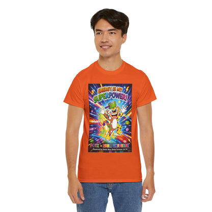 Potz™ Unisex Heavy Cotton™ Tee – "Energy is My Superpower!" Graphic Tee | Smile Universe Collection