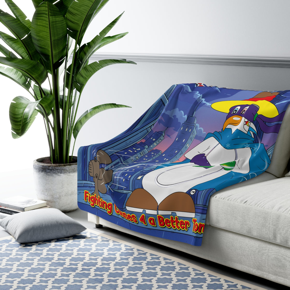 TuBz™ Sherpa Fleece Blanket – "Fighting Causes 4 a Better Tomorrow" Graphic | Smile Universe Collection