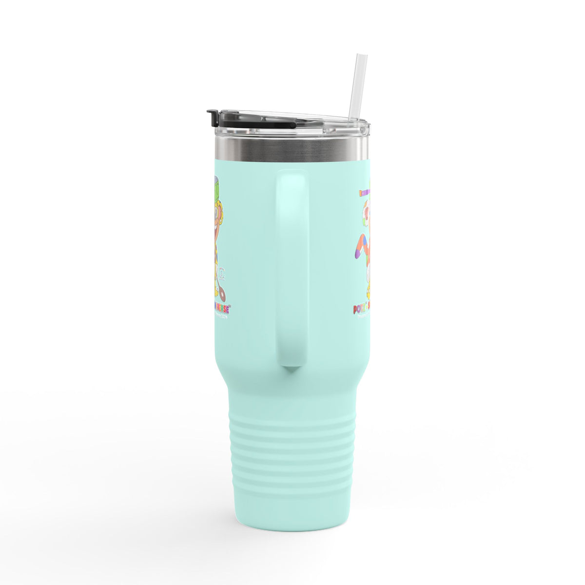 Potz™ Insulated Travel Mug 40oz – Playful Graphic Tumbler | Smile Universe Collection