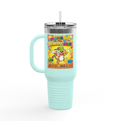 Potz™ Insulated Travel Mug 40oz – "My ADHD Brain is Full of Brilliant Ideas!" Graphic Tumbler | Smile Universe Collection
