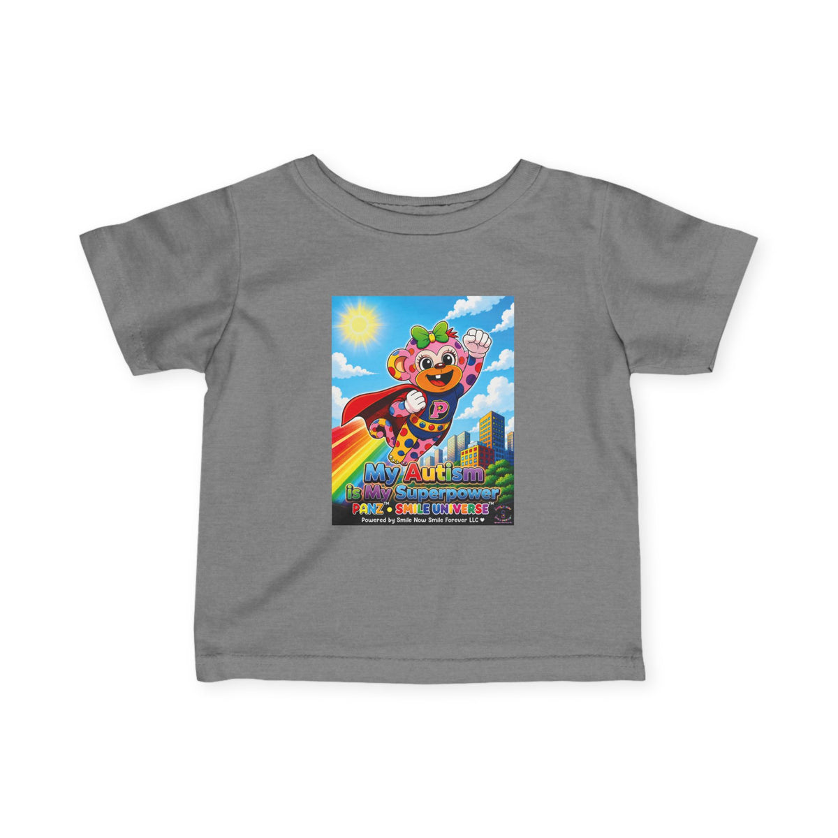 Panz™ Infant Fine Jersey Tee – "My Autism is My Superpower" Graphic | Smile Universe Collection