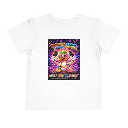 Panz™ Toddler Short Sleeve Tee – "Differently Amazing & Loudly Autistic!" Graphic | Smile Universe Collection