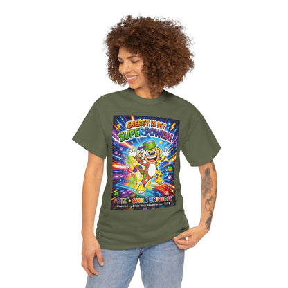 Potz™ Unisex Heavy Cotton™ Tee – "Energy is My Superpower!" Graphic Tee | Smile Universe Collection