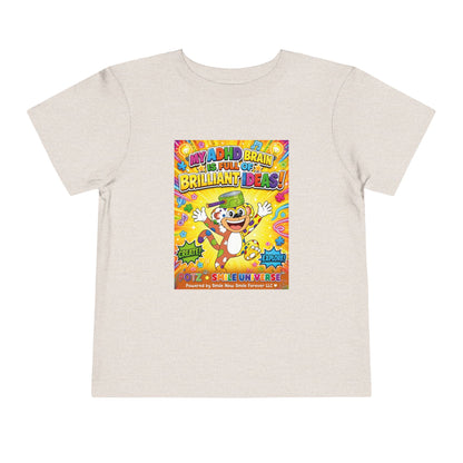 Potz™ Toddler Short Sleeve Tee – "My ADHD Brain is Full of Brilliant Ideas!" Graphic Tee | Smile Universe Collection