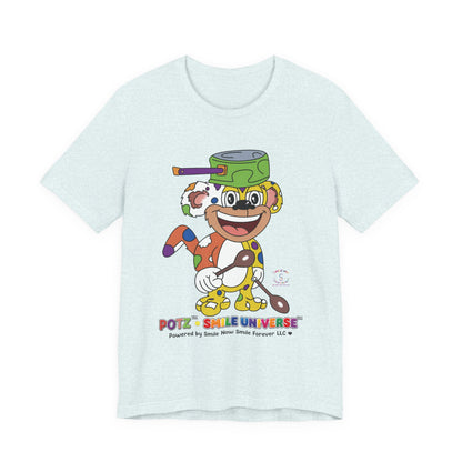 Potz™ Unisex Jersey Short Sleeve Tee – Playful Graphic Tee | Smile Universe Collection