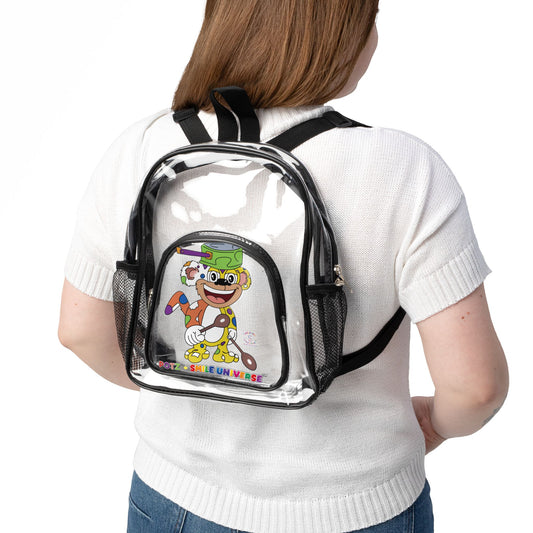 Potz™ Clear Stadium Backpack – Playful Graphic Backpack | Smile Universe Collection